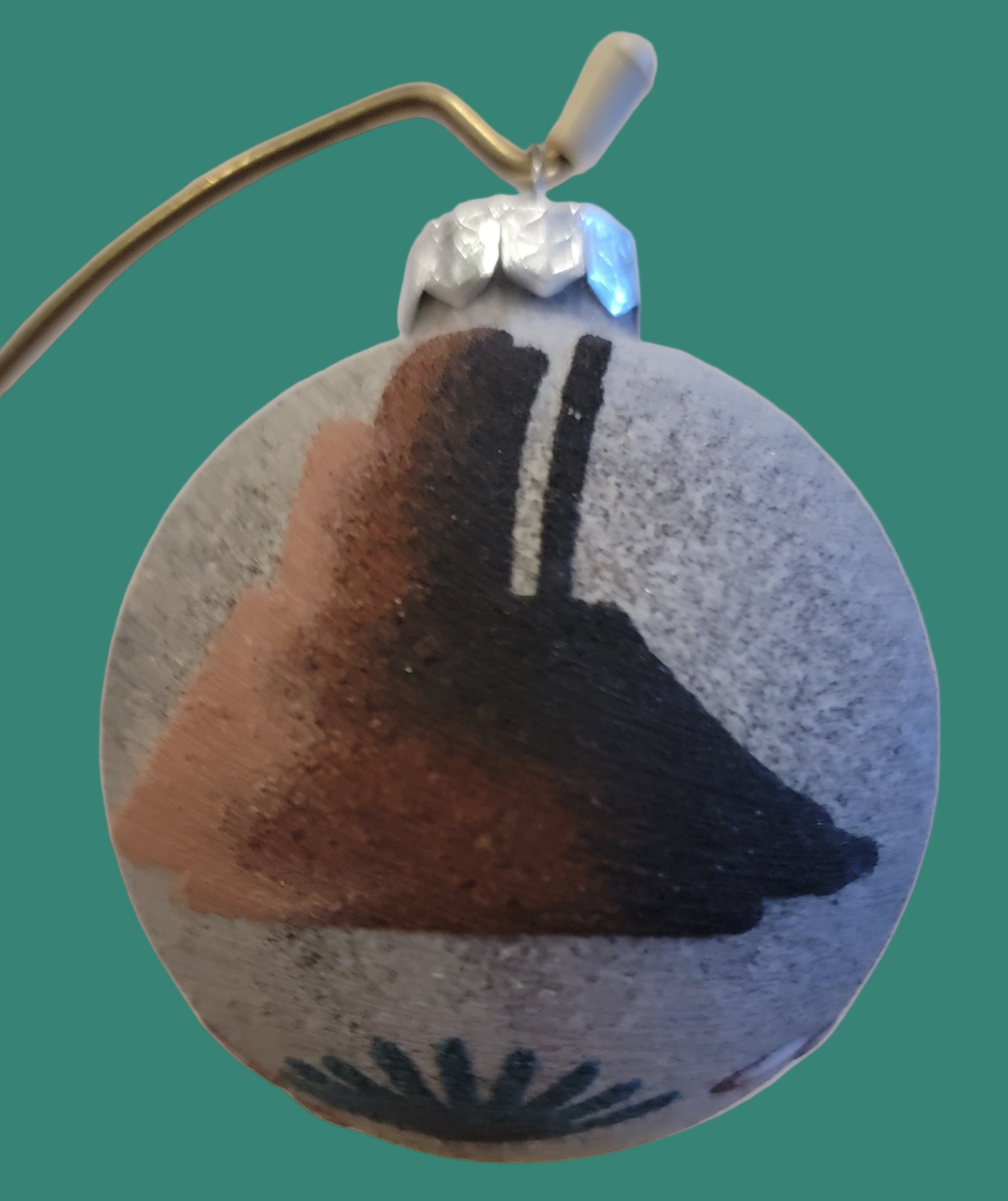Sandpainted Navajo Turtle w/Monument Valley Scene Holiday Ornament