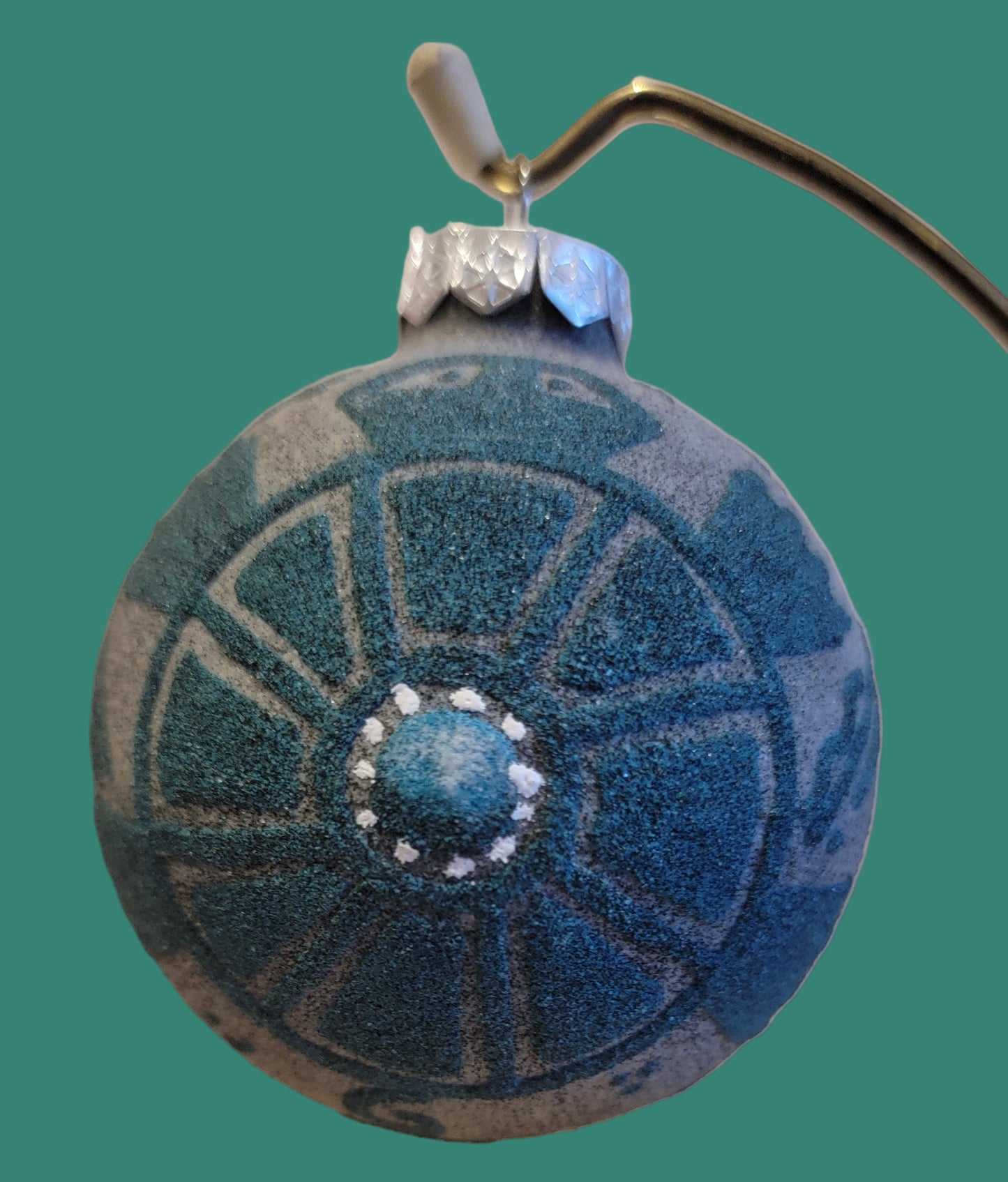 Sandpainted Navajo Turtle w/Monument Valley Scene Holiday Ornament