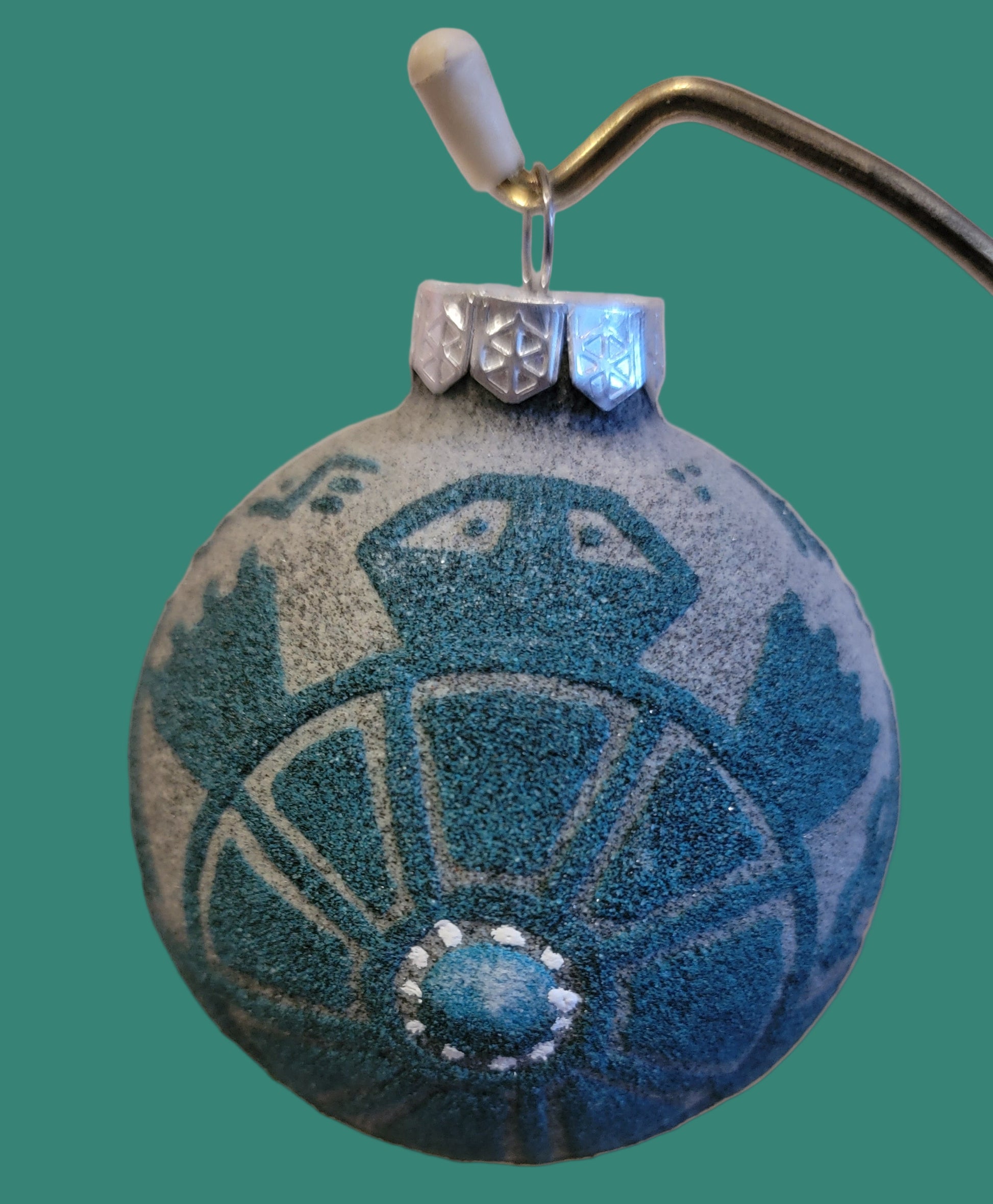 Sandpainted Navajo Turtle w/Monument Valley Scene Holiday Ornament