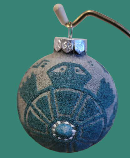 Sandpainted Navajo Turtle w/Monument Valley Scene Holiday Ornament