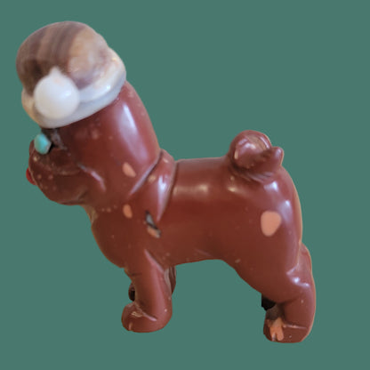 Santa Pug/Dog is Coming to Town Zuni Fetish