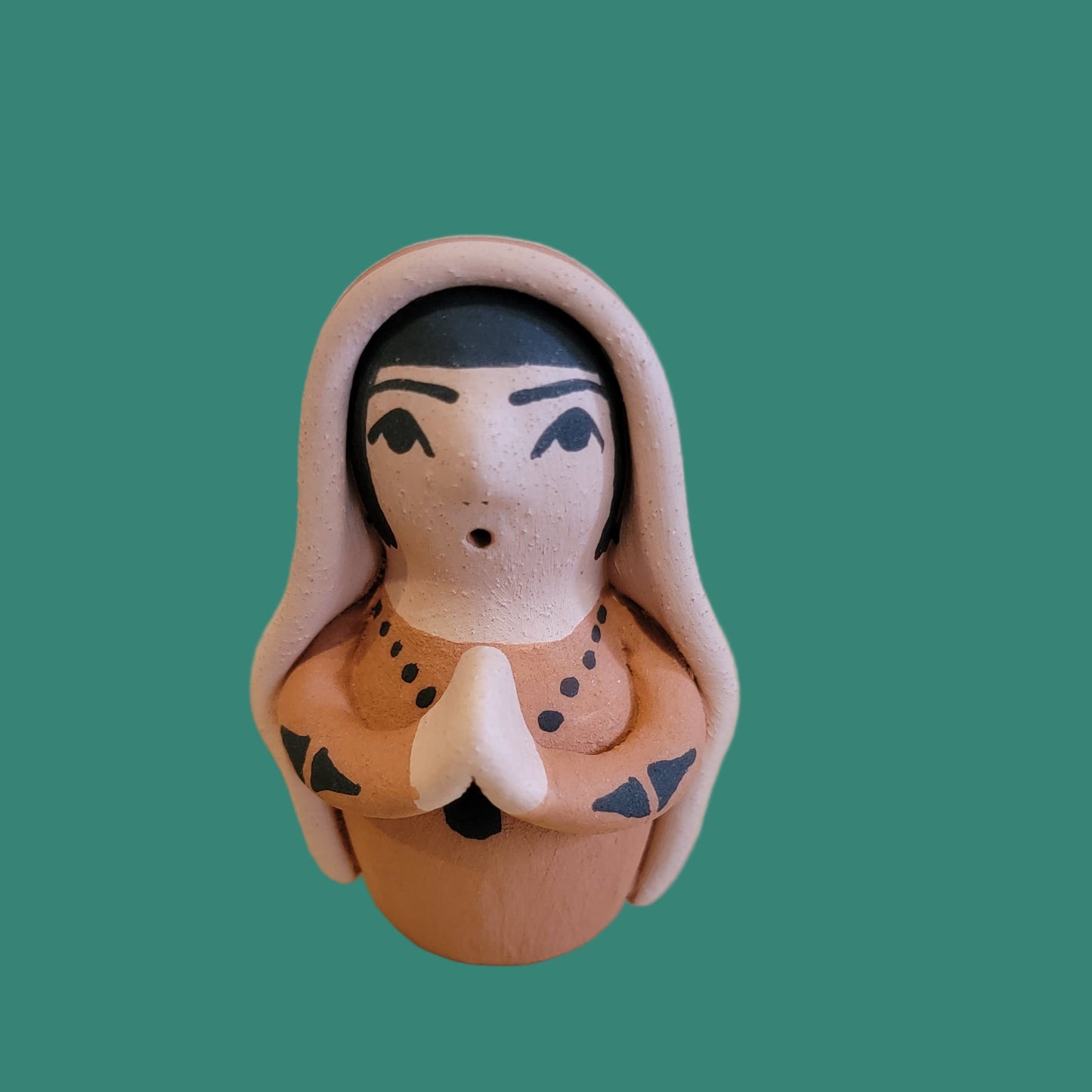 Santo Domingo Pueblo Pottery Four Piece Nativity Set