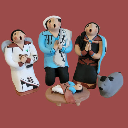 Jemez Pueblo Pottery Five Piece Nativity Set