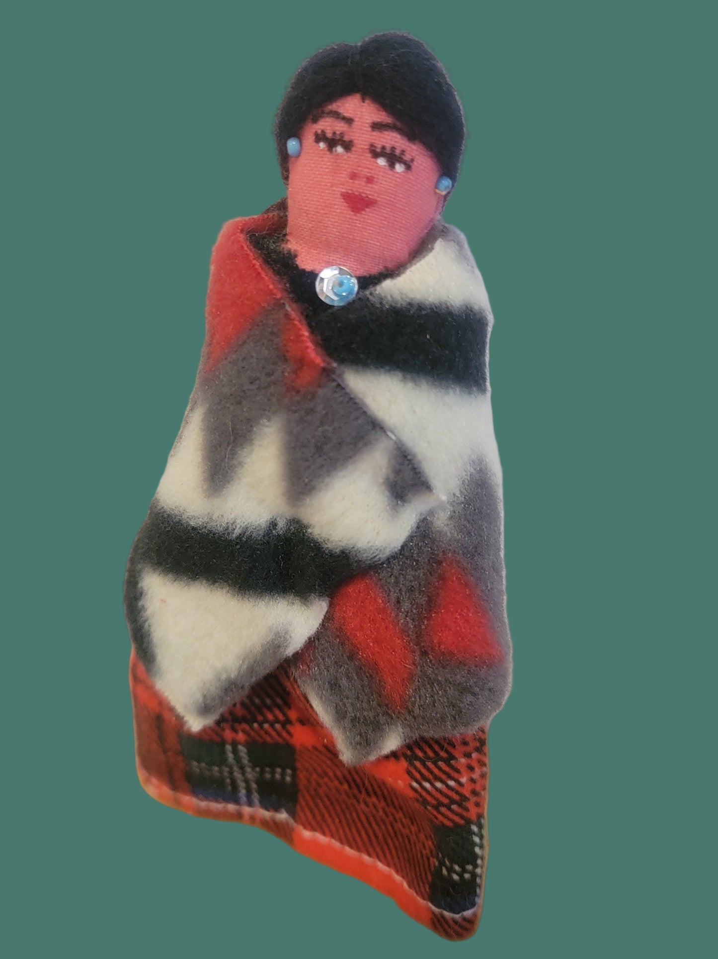 Set of Two Traditional Navajo Ladies Holiday Ornaments