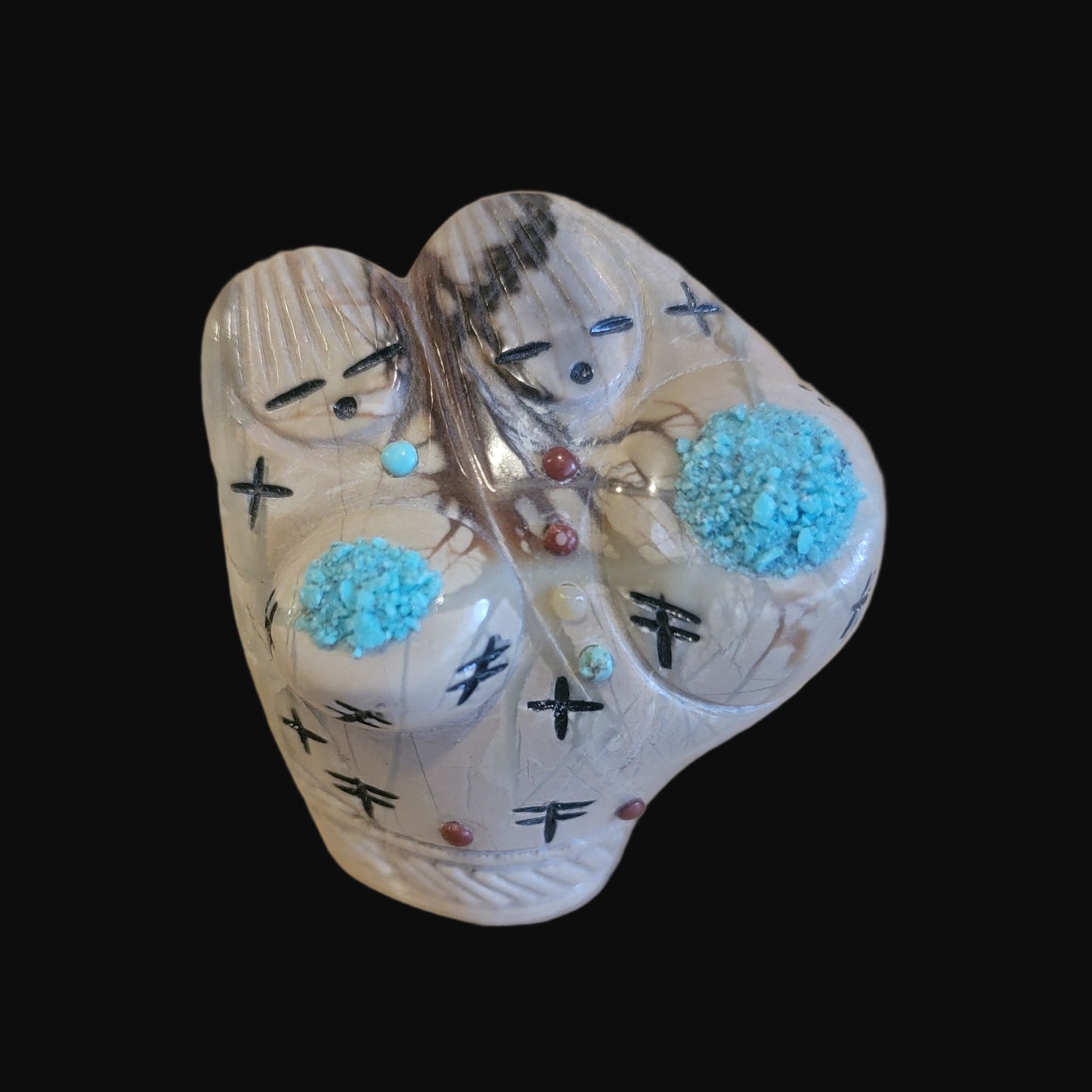 Quadruple Highly Adorned Zuni Olla/Corn Maidens Zuni Fetish