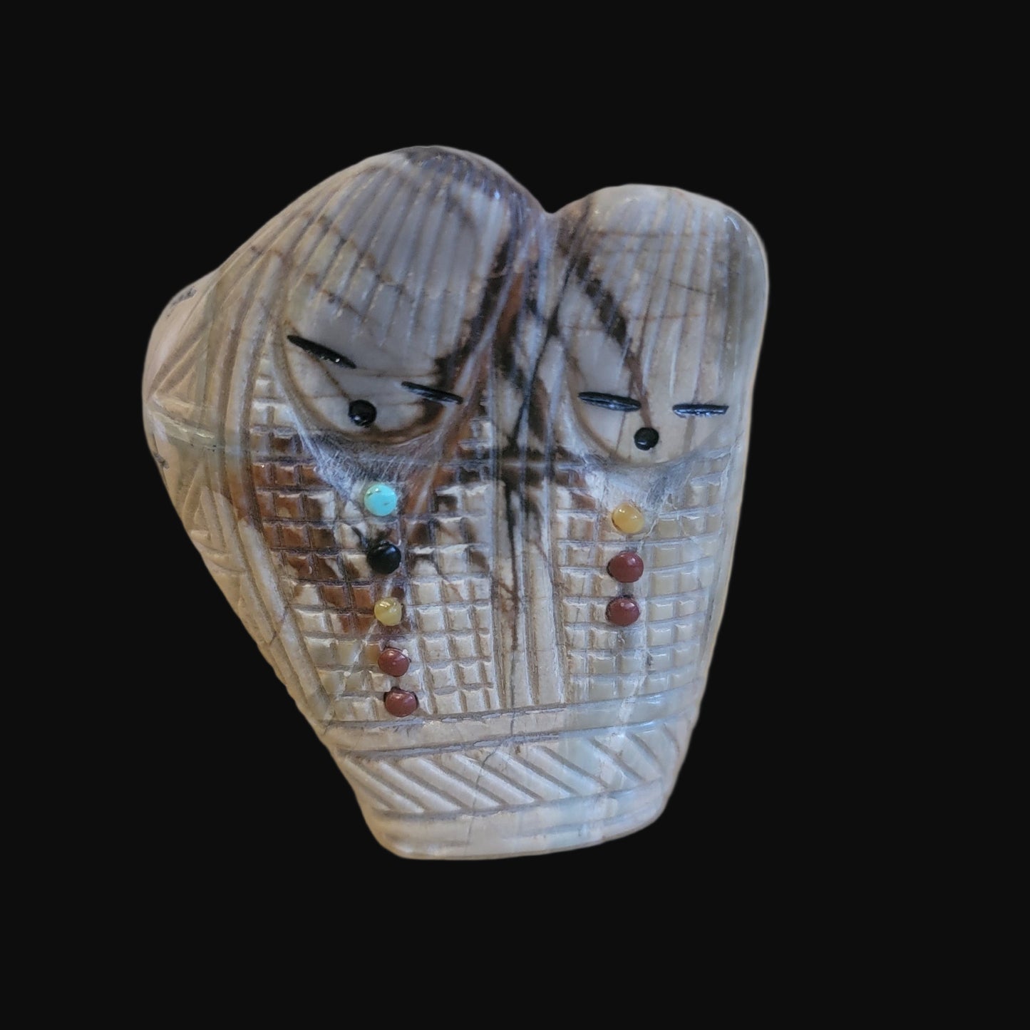Quadruple Highly Adorned Zuni Olla/Corn Maidens Zuni Fetish