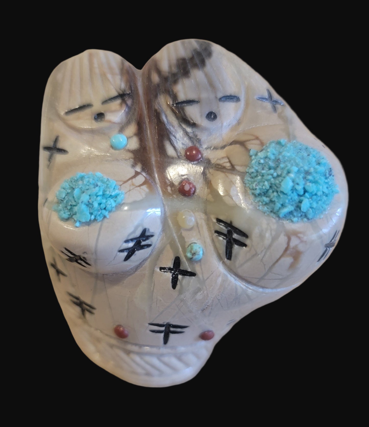 Quadruple Highly Adorned Zuni Olla/Corn Maidens Zuni Fetish