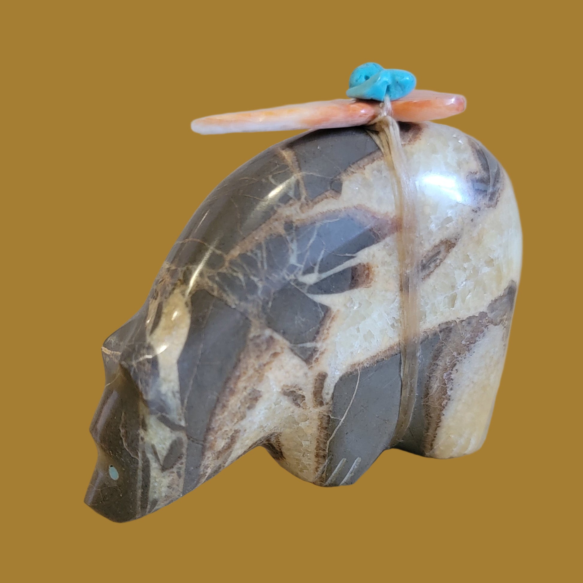 Septarian Nodule  Zuni Fetish Bear