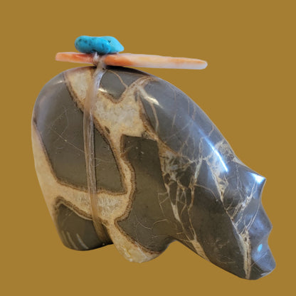 Septarian Nodule  Zuni Fetish Bear