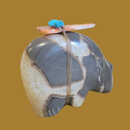 Septarian Nodule  Zuni Fetish Bear