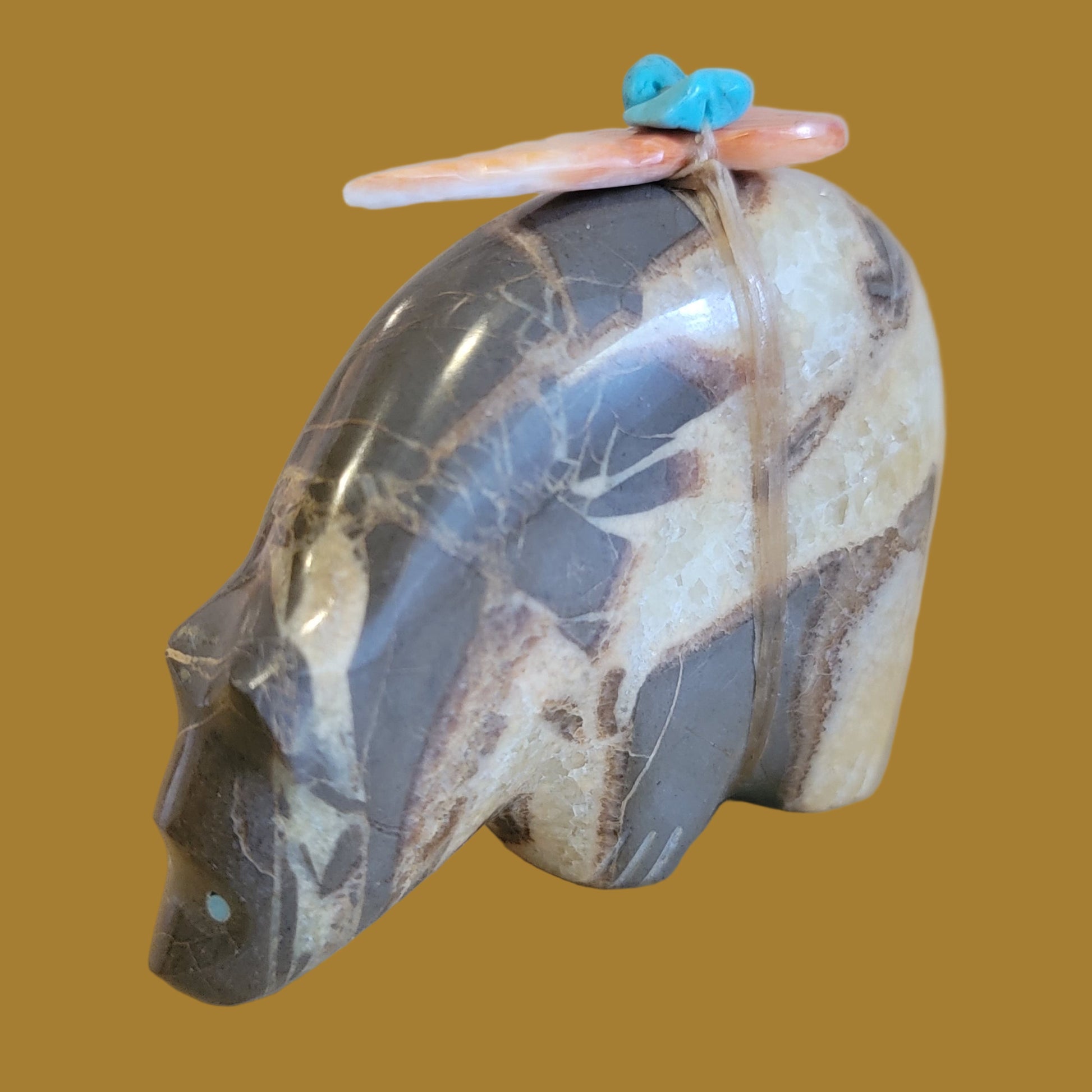 Septarian Nodule  Zuni Fetish Bear