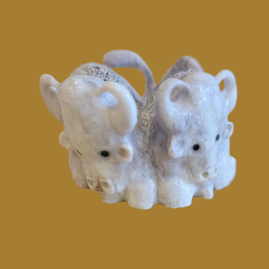 Double Antler Bison/Buffalo Zuni Fetish