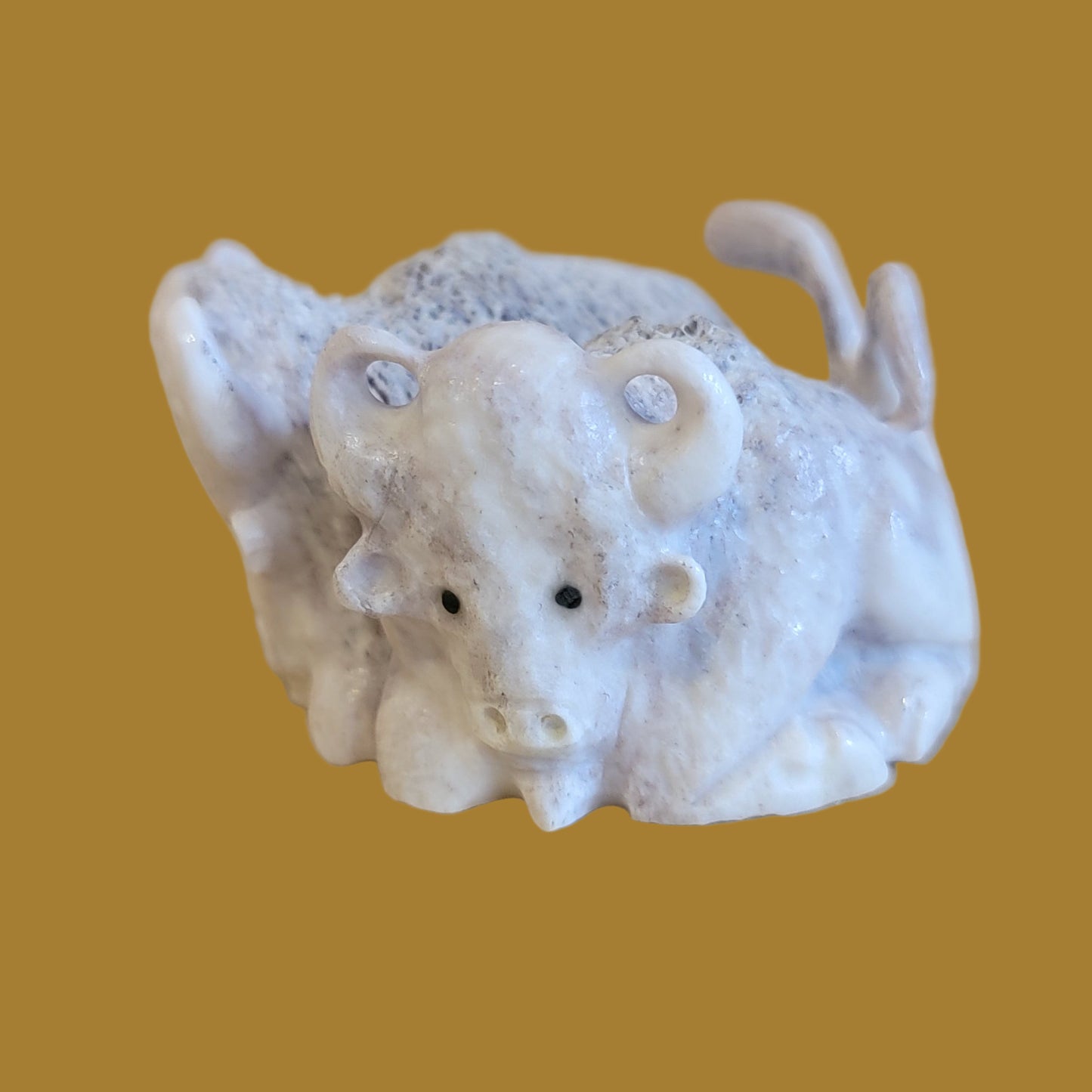 Double Antler Bison/Buffalo Zuni Fetish