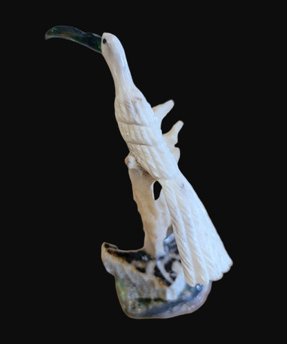 Delicate Antler Crane Multi Medium Zuni Fetish