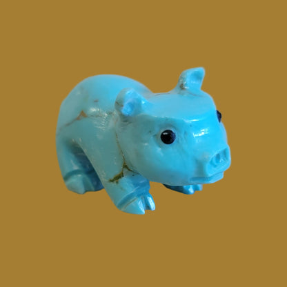 Turquoise Piglet Zuni Fetish