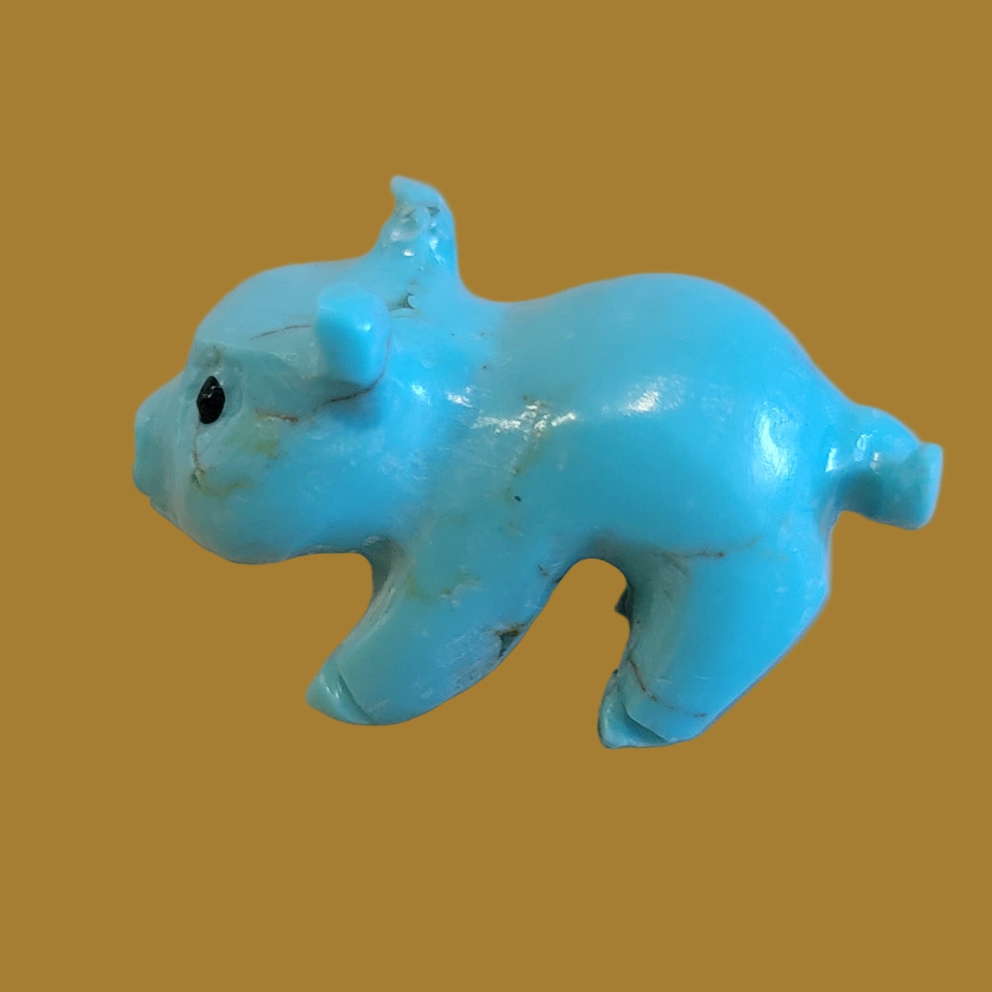 Turquoise Piglet Zuni Fetish