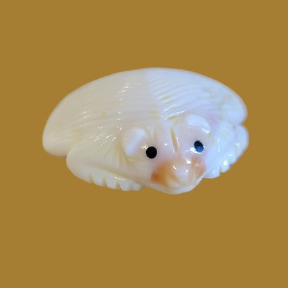 Navajo Natural Shell Furry Badger Zuni Fetish