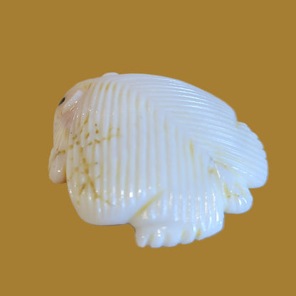 Navajo Natural Shell Furry Badger Zuni Fetish