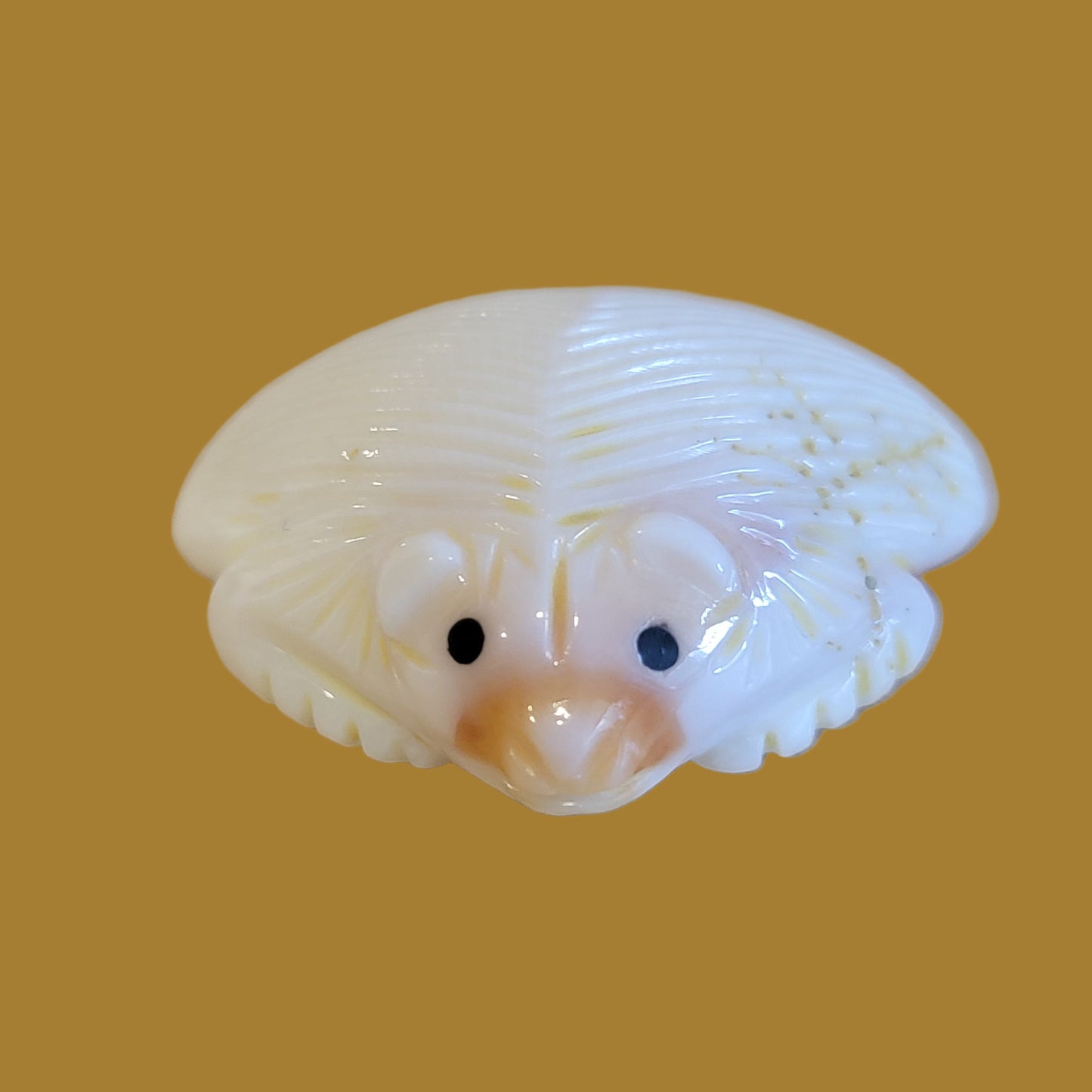 Navajo Natural Shell Furry Badger Zuni Fetish