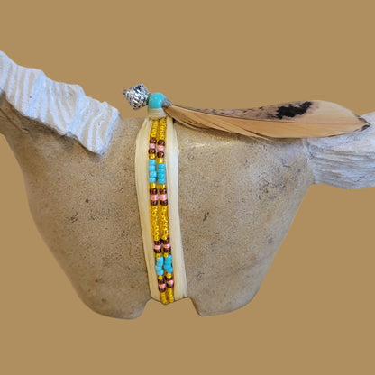 Navajo Alabaster Horse on the Run w/Tail Flying Zuni Fetish