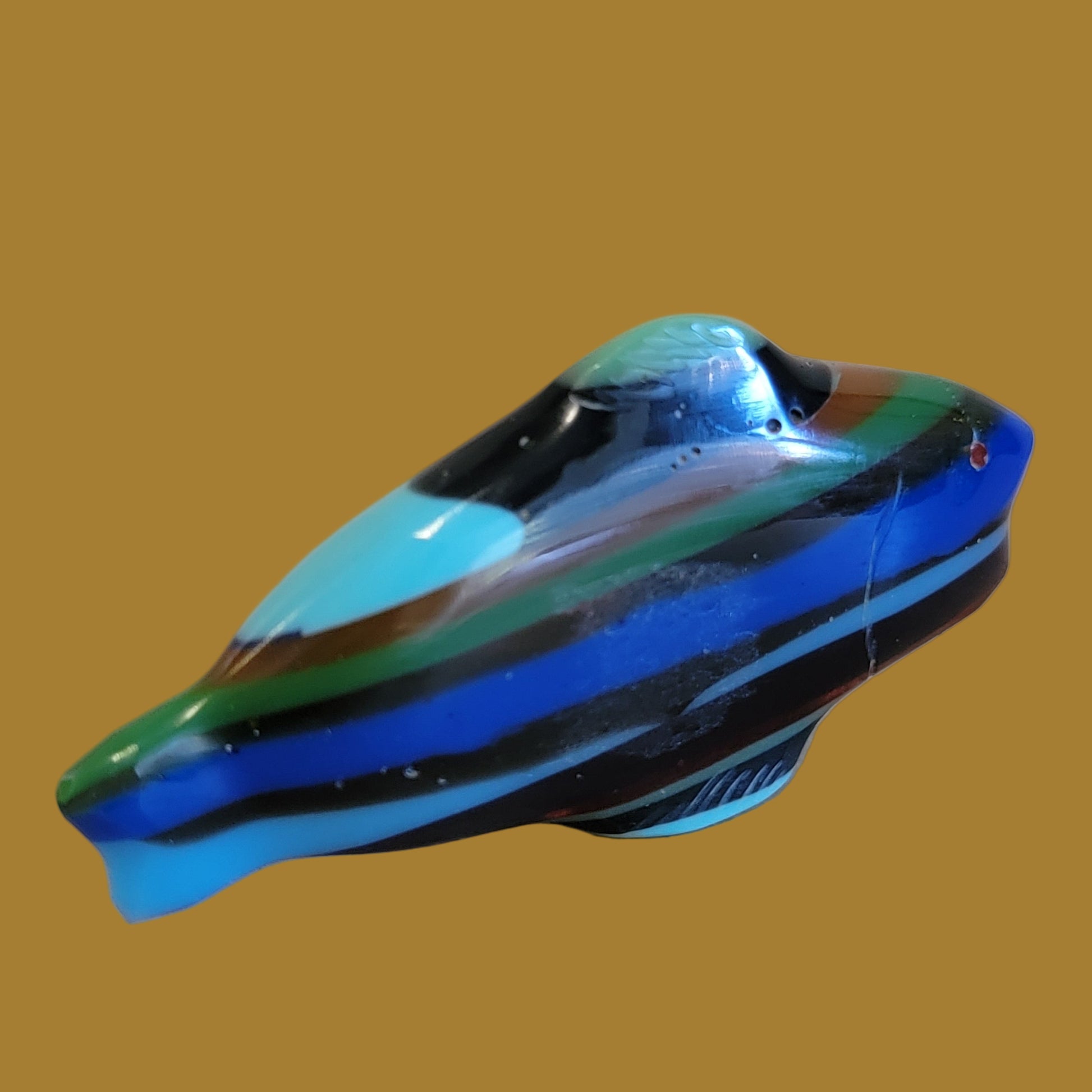 Beautiful Surfite Surfing Zuni Fetish Fish