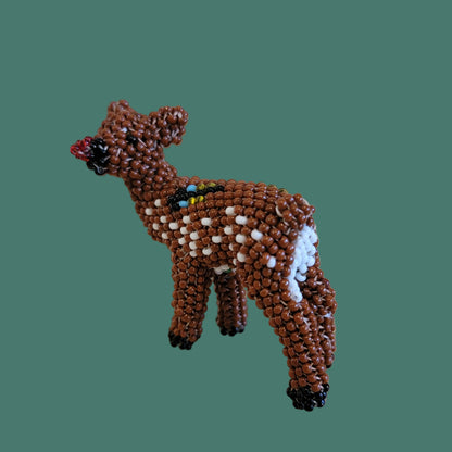 Rudolph the Fully Beaded Zuni Red Nosed Reindeer Indian Beadwork