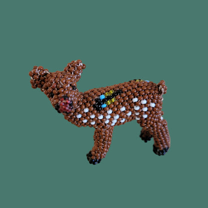Rudolph the Fully Beaded Zuni Red Nosed Reindeer Indian Beadwork