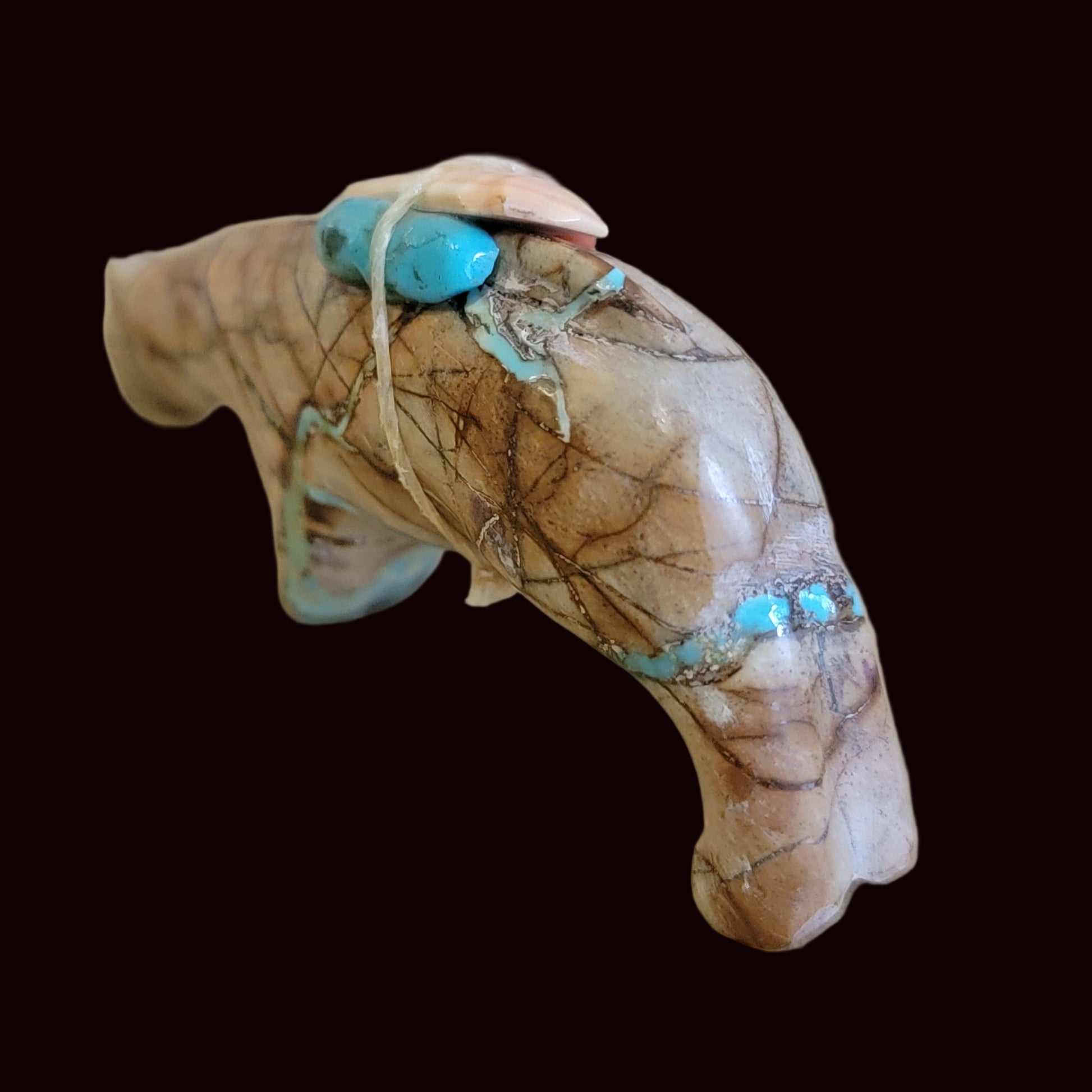 Amazing Turquoise Mountain Lion w/ Pack Zuni Fetish