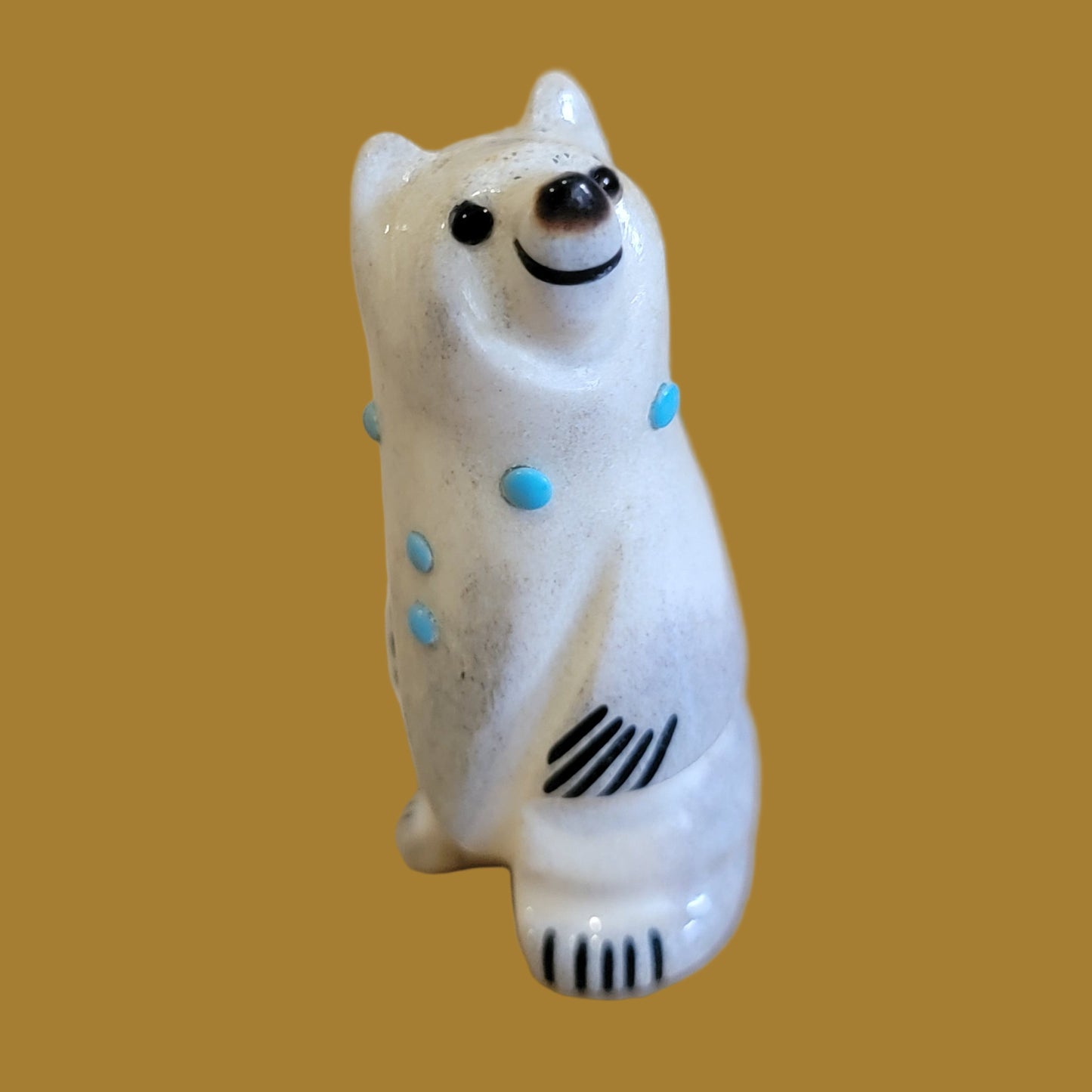 Gleeful Antler Bear Zuni Fetish