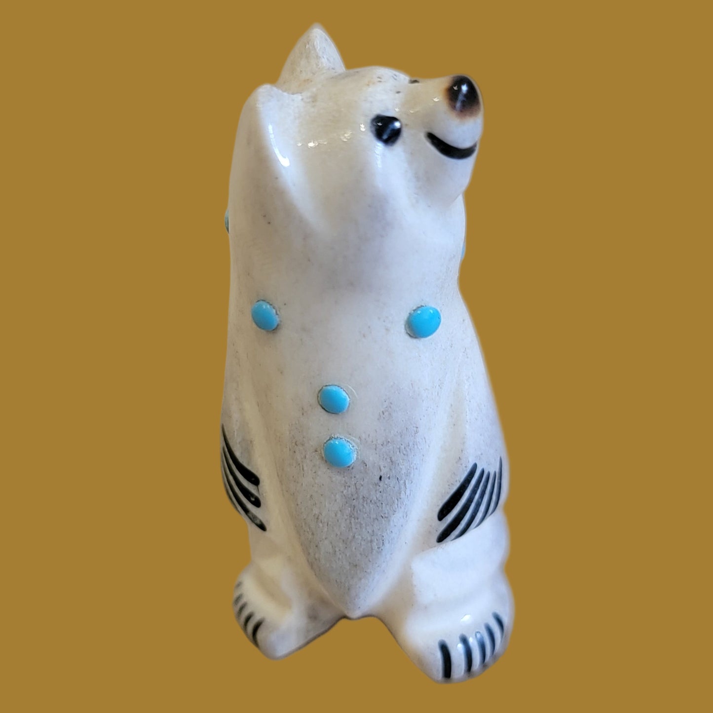 Gleeful Antler Bear Zuni Fetish