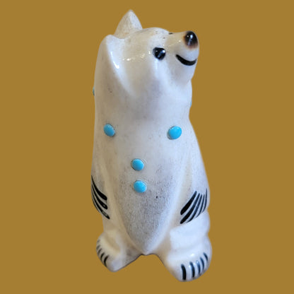 Gleeful Antler Bear Zuni Fetish