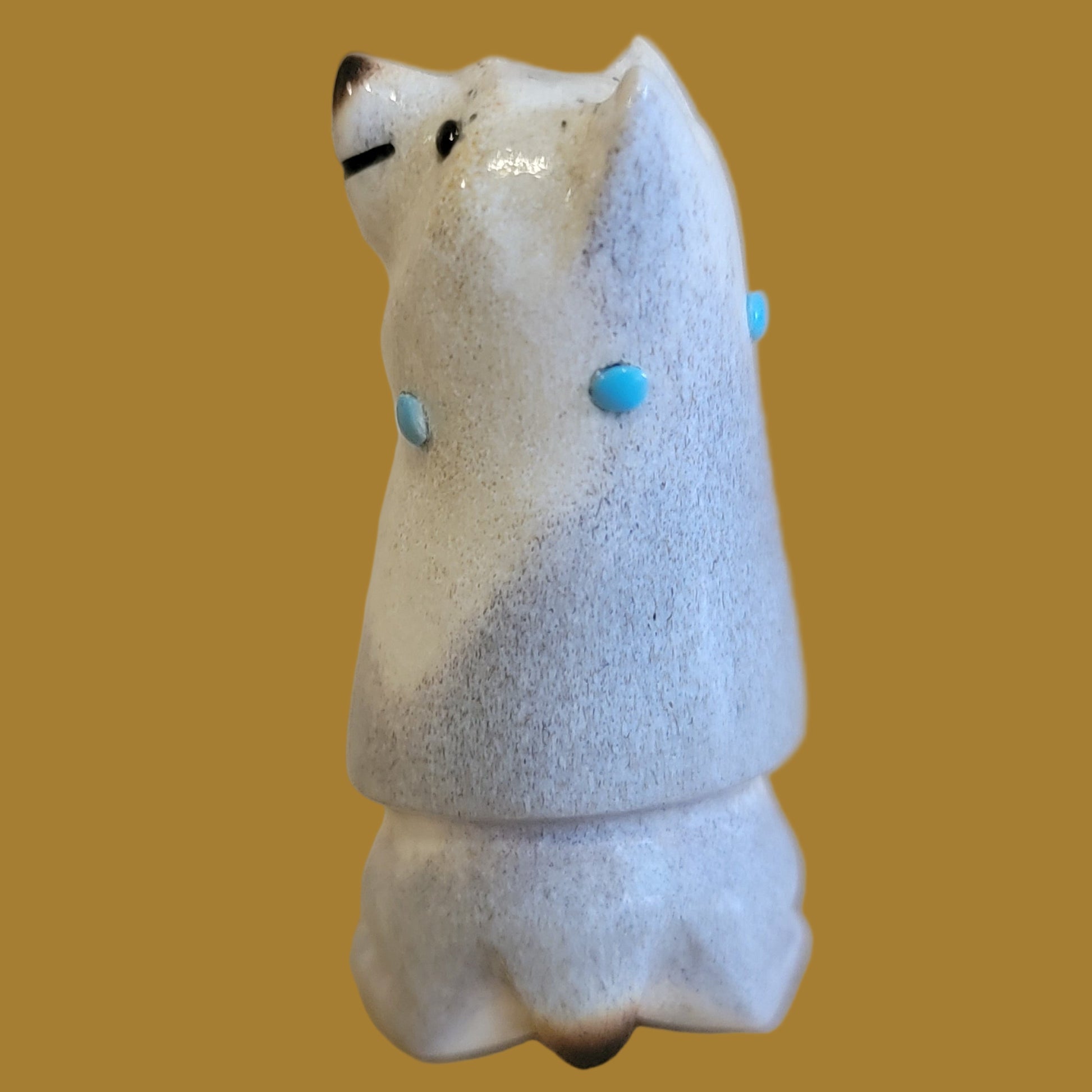 Gleeful Antler Bear Zuni Fetish