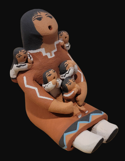 Jemez Pueblo Pottery Storyteller w/Five Children