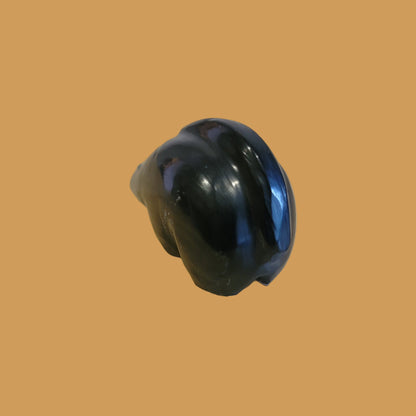 Black Jet Mole w/ Pink Mussel Shell Soles Zuni Fetish