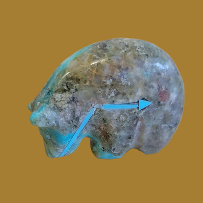 Turquoise Medicine Bear Zuni Fetish
