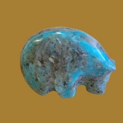 Turquoise Medicine Bear Zuni Fetish