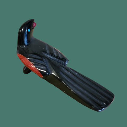 Christmas Magpie w/Holly Berry Zuni Fetish