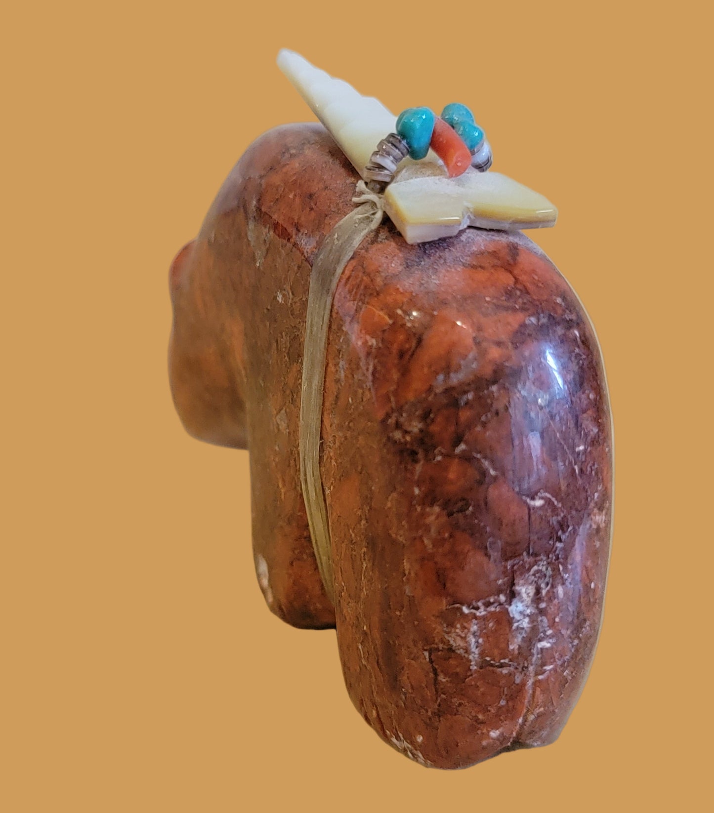 Large and Powerful Red Jasper Grizzly Bear Zuni Fetish