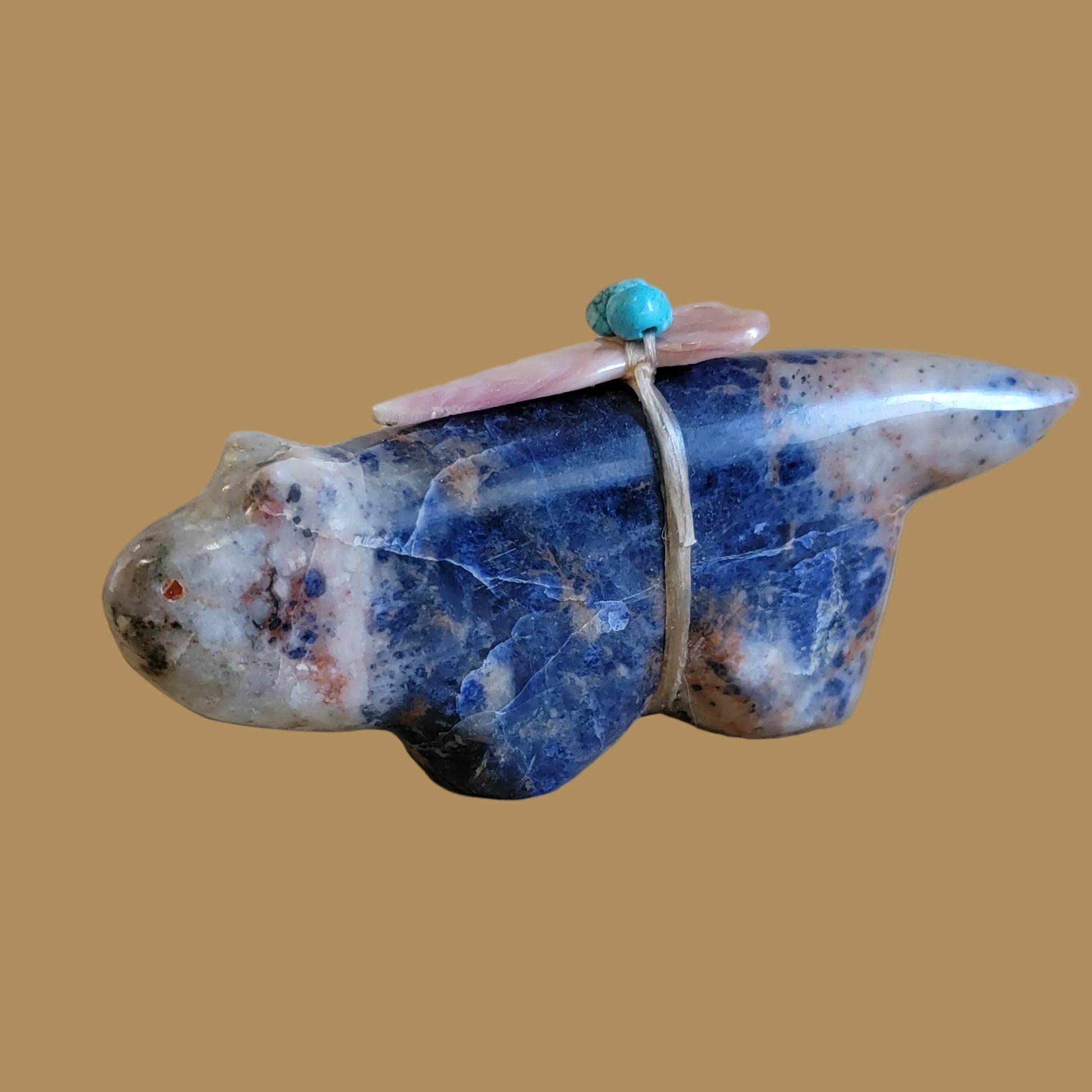 Sunset Sodalite Bobcat Zuni Fetish