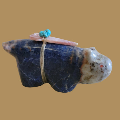 Sunset Sodalite Bobcat Zuni Fetish