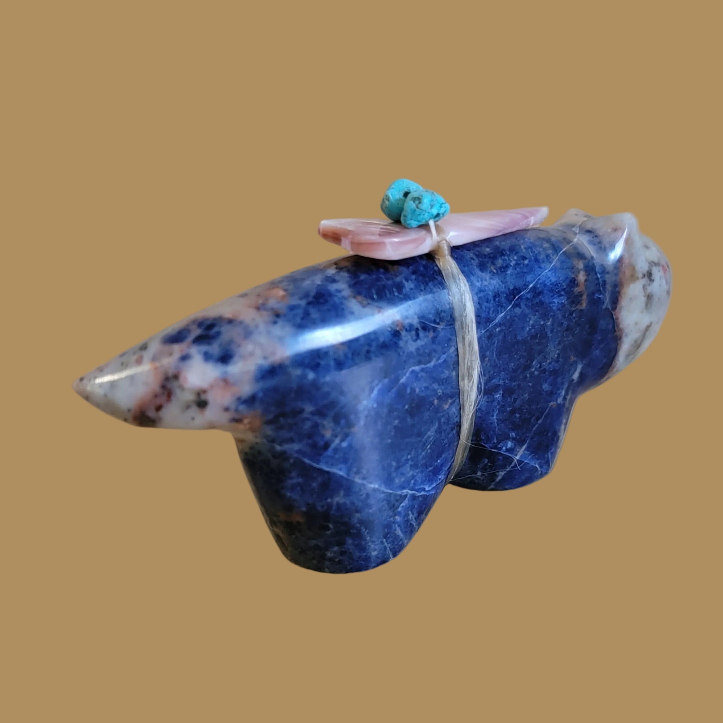 Sunset Sodalite Bobcat Zuni Fetish