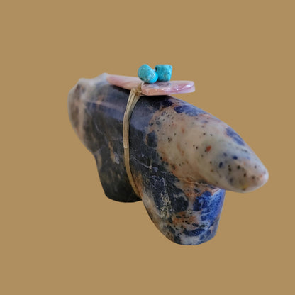 Sunset Sodalite Bobcat Zuni Fetish