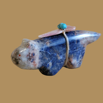 Sunset Sodalite Bobcat Zuni Fetish