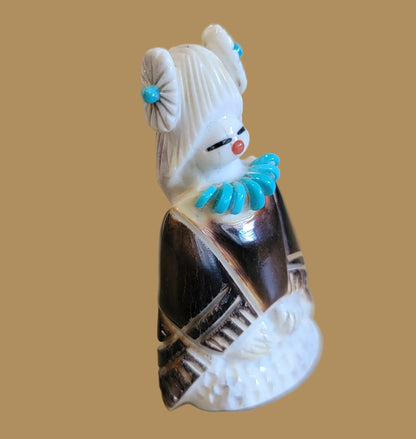 Antler Maiden w/ Mano and Metate Zuni Fetish