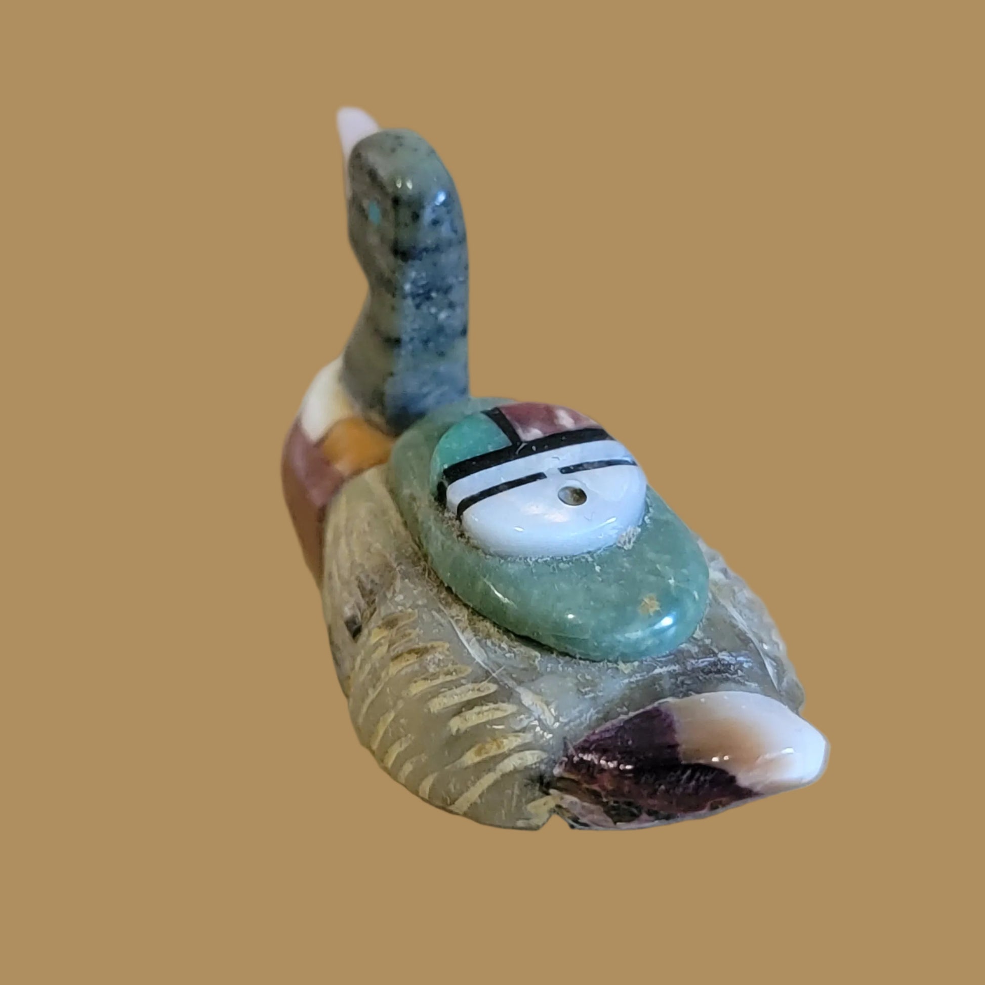 Spiritual Multi Stone/Shell Zuni Fetish Duck