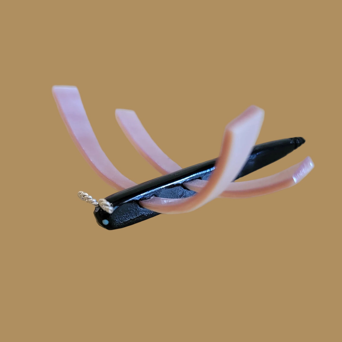 Beautiful Dragonfly w/Sterling Antennae Zuni Fetish