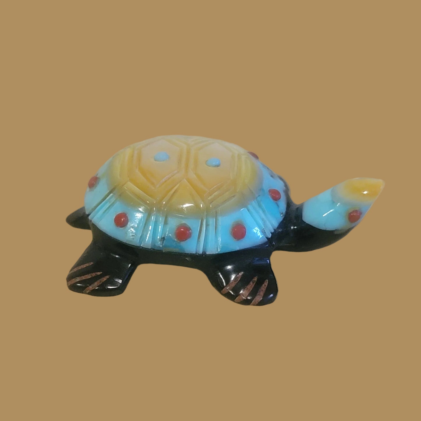 Layered Stone/Shell Zuni Fetish Turtle