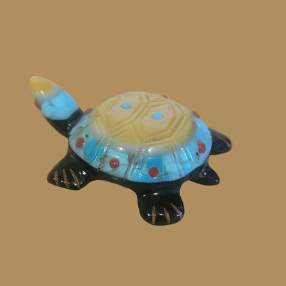 Layered Stone/Shell Zuni Fetish Turtle