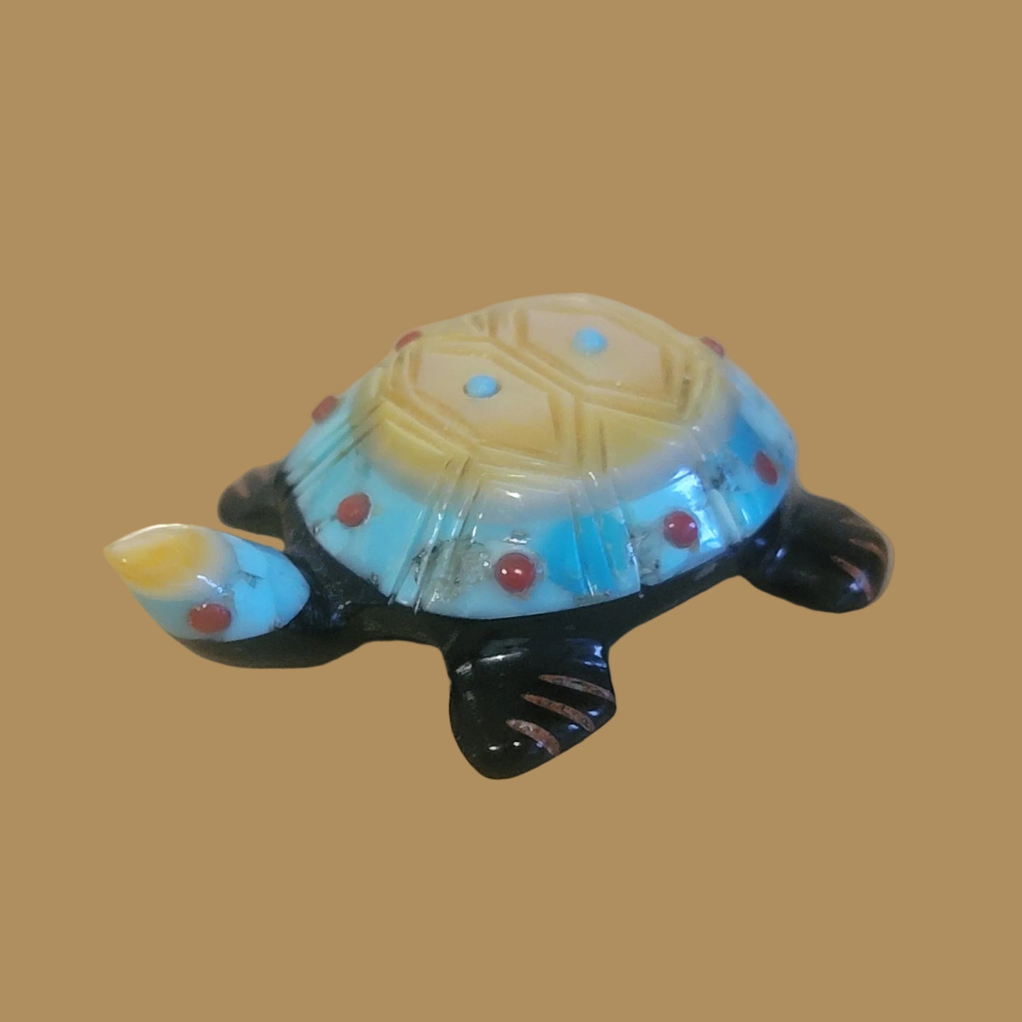 Layered Stone/Shell Zuni Fetish Turtle