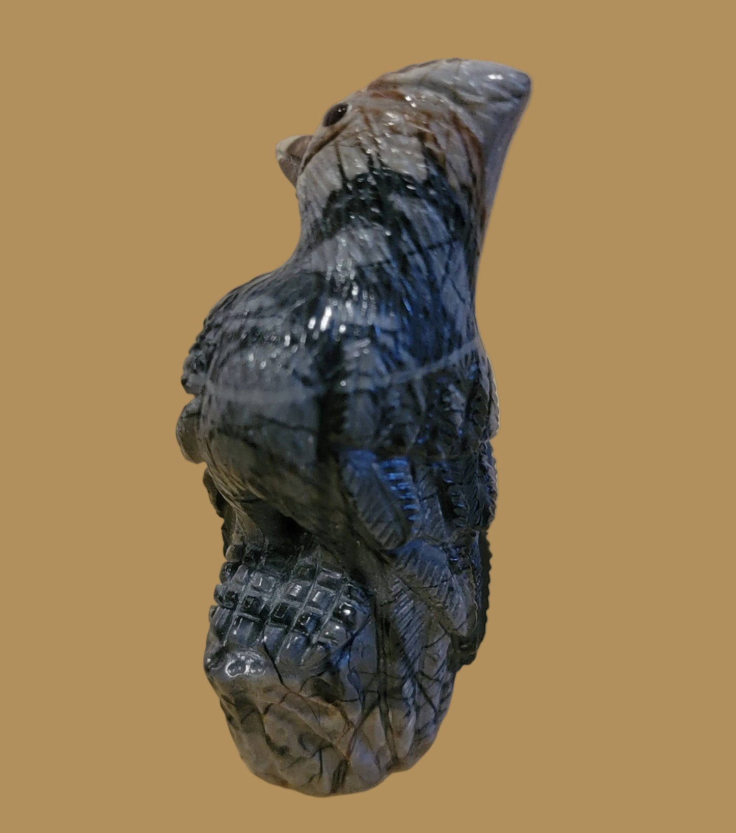 Beautiful Bright Eyed Picssso Marble Woodpecker Zuni Fetish